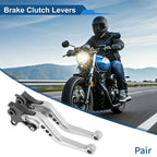 Adjustable Short Brake Clutch Levers for BMW R Nine T (2014–2016) Silver Tone