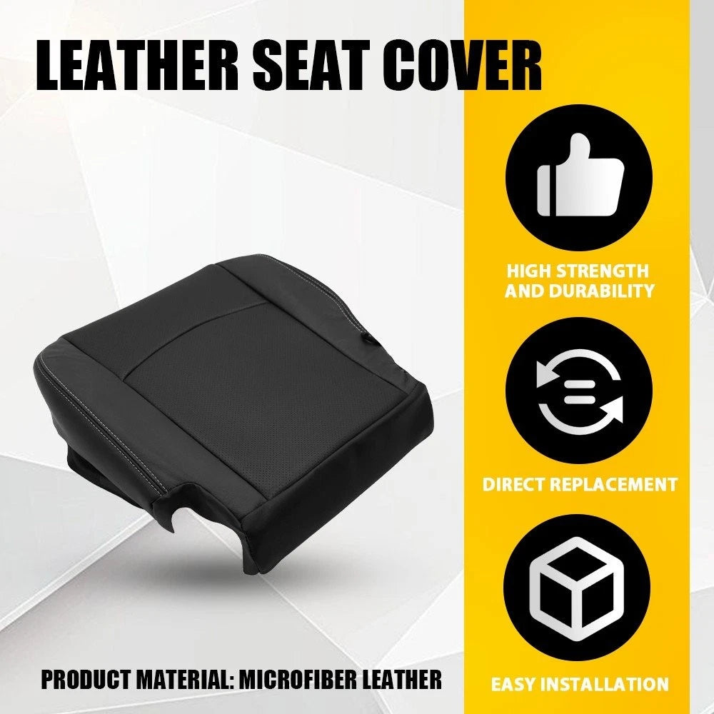Front Bottom Seat Cover for Dodge Ram 1500 2500 3500 (2013–2018) Black EXV