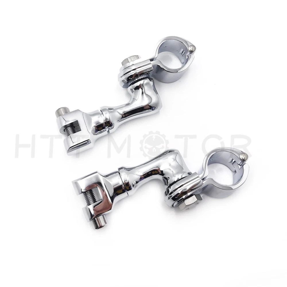 1" Highway Footpeg Mounts Clamps for Harley Sportster Softail CVO