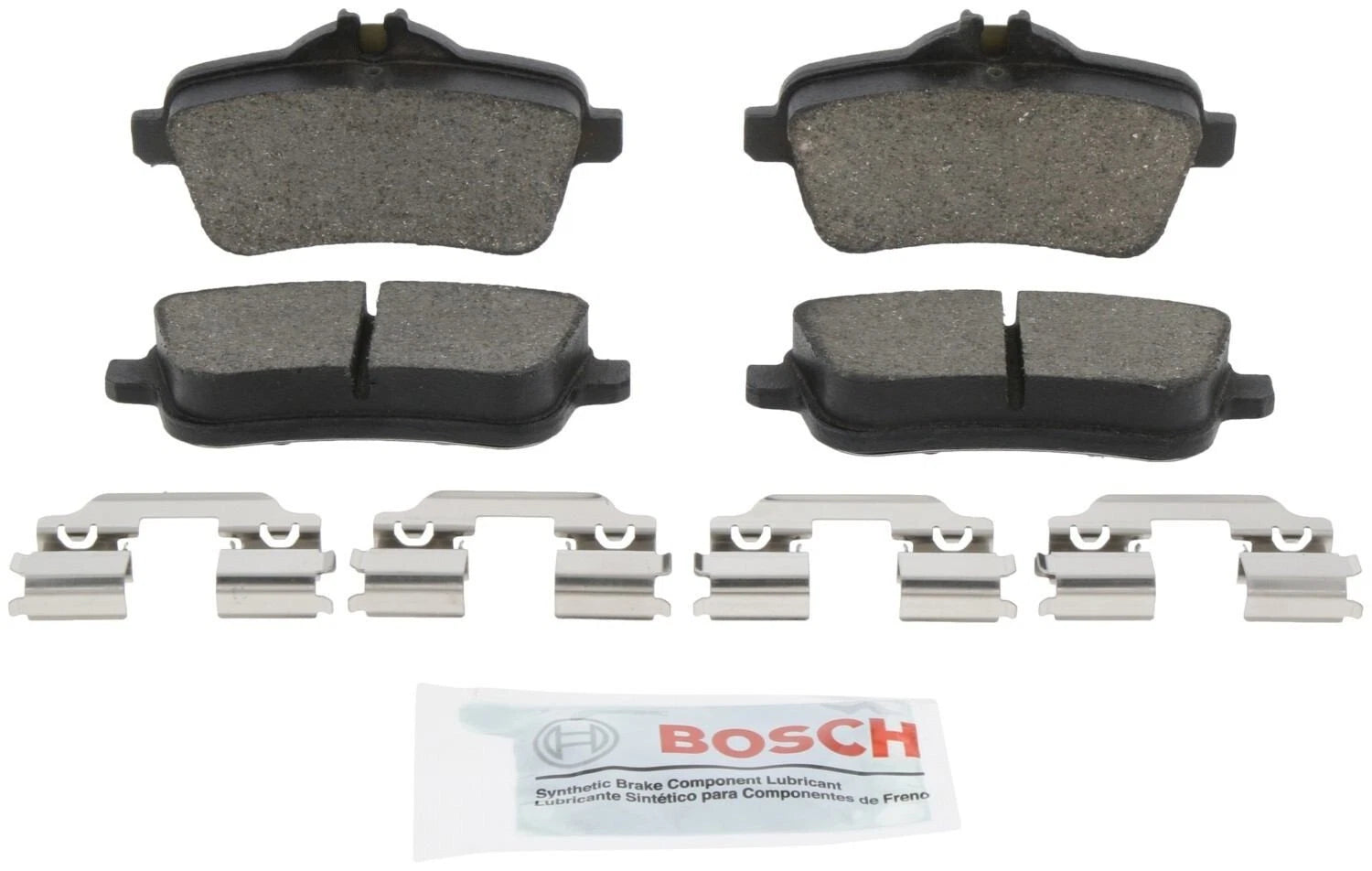 Set of 4 Bosch QuietCast Rear Ceramic Brake Pads for MB C117 X156 W166 R172