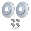 Hella Rear Rotors & Akebono EURO Ceramic Brake Pads Kit for Audi TT Quattro (2000–2006)