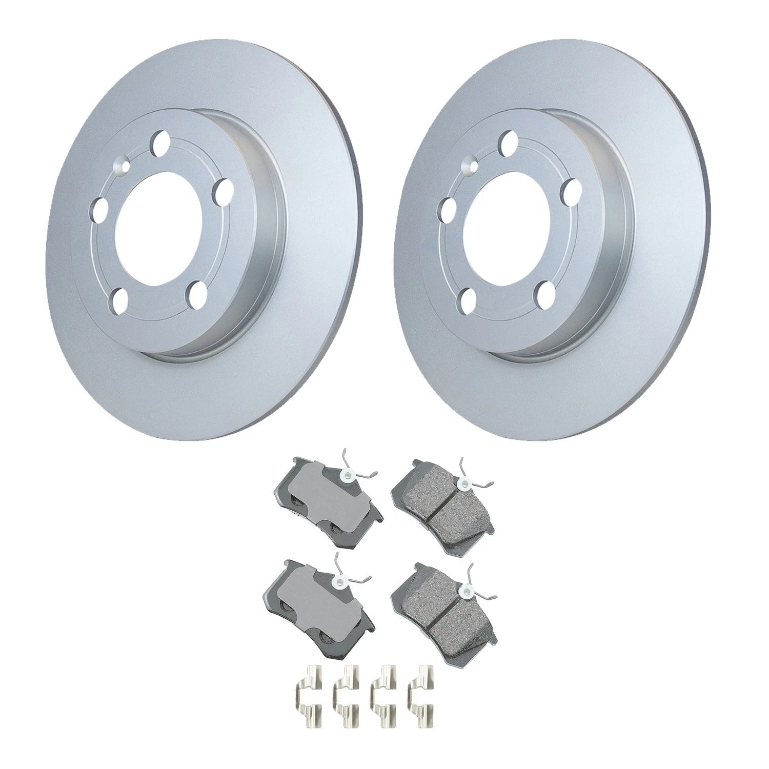 Hella Rear Rotors & Akebono EURO Ceramic Brake Pads Kit for Audi TT Quattro (2000–2006)