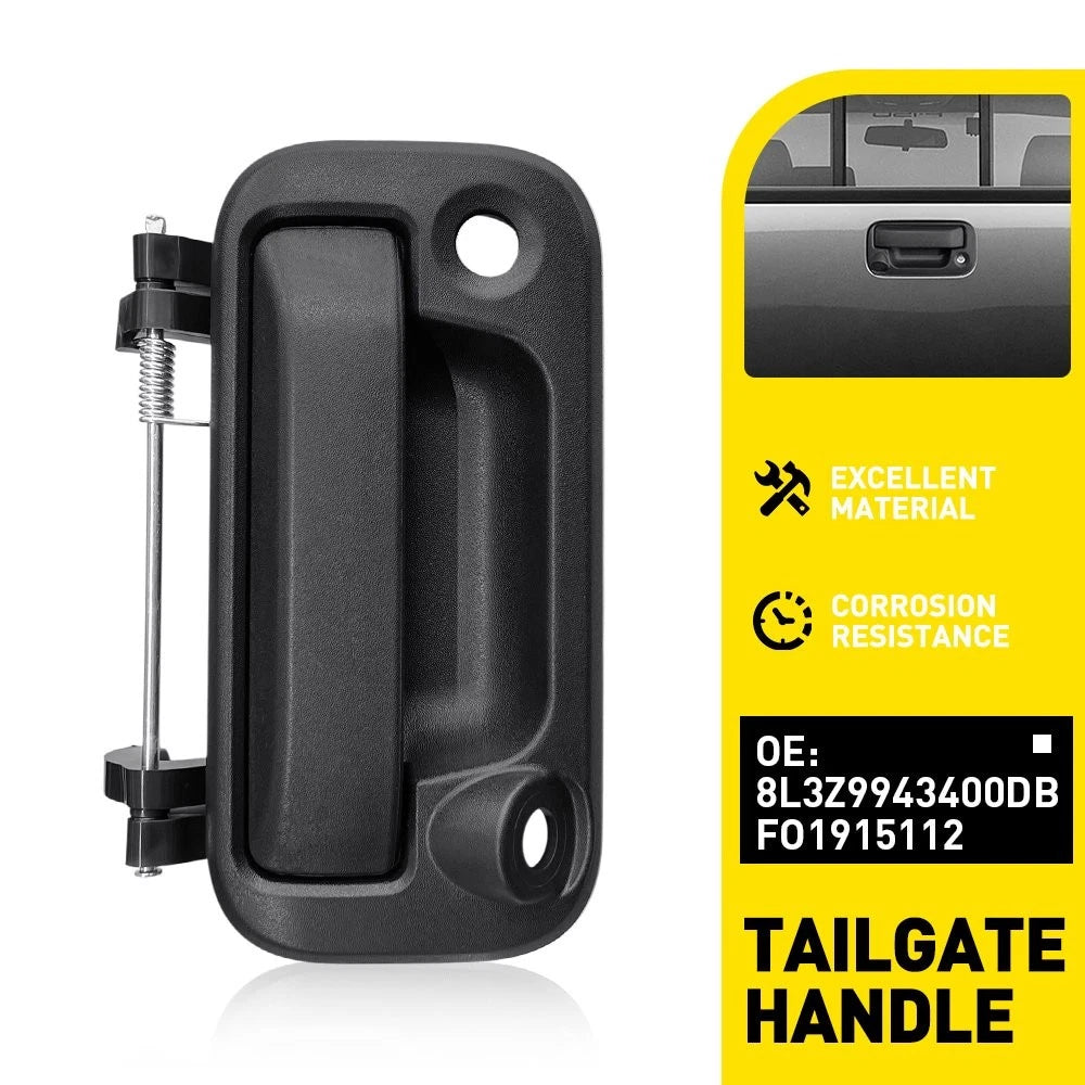 Black Tailgate Handle for Ford F-150 F-250 F-350 Lincoln Mark (w/ Camera Hole)
