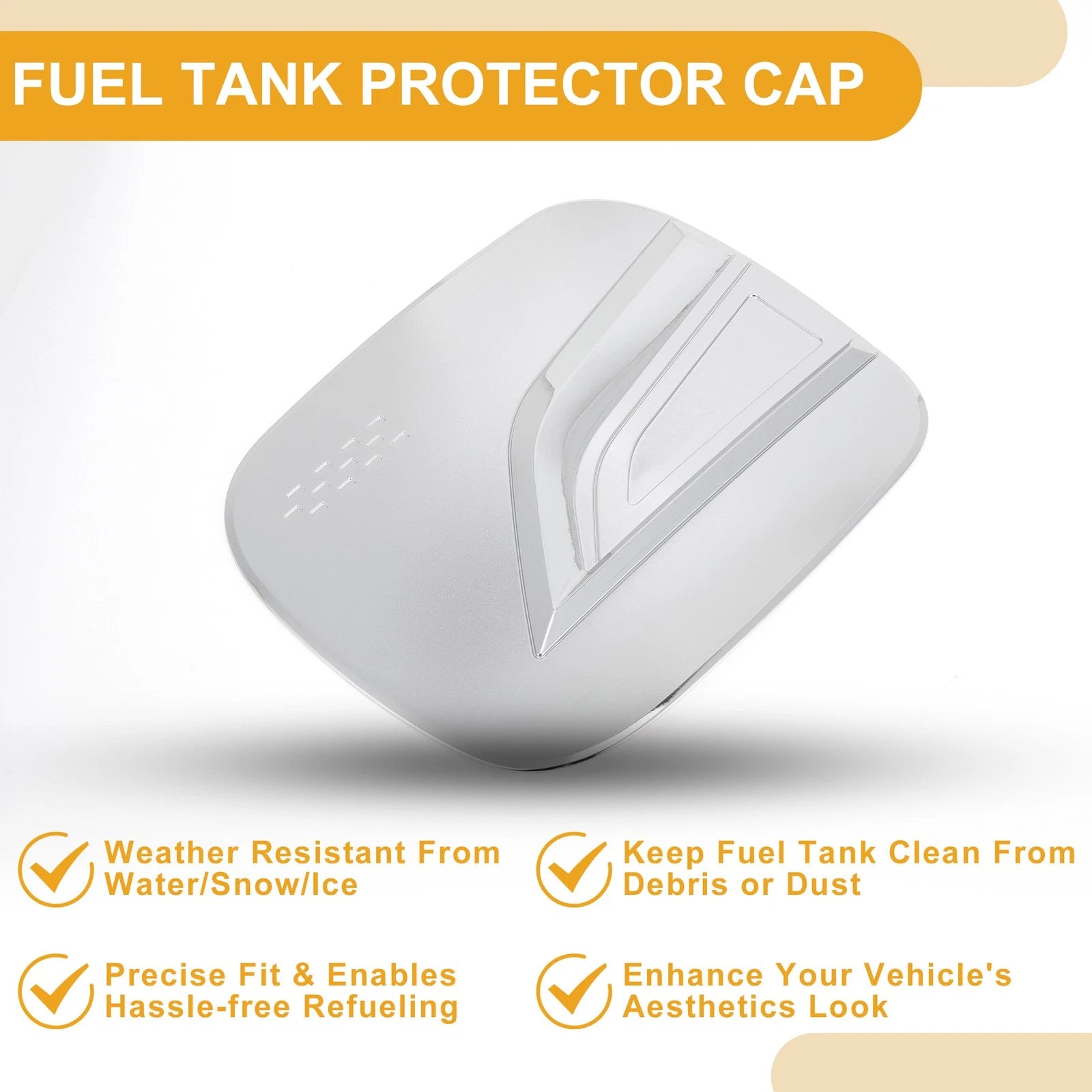 Fuel Tank Door Cap for Lexus NX (2022–2025) Chrome Silver Tone