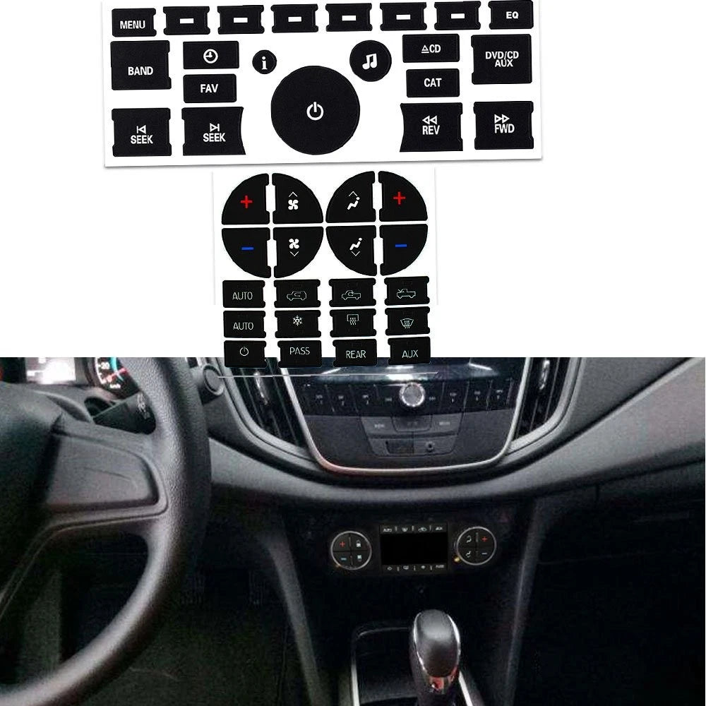 A/C Radio Climate Control Button Repair Stickers for Chevy GMC