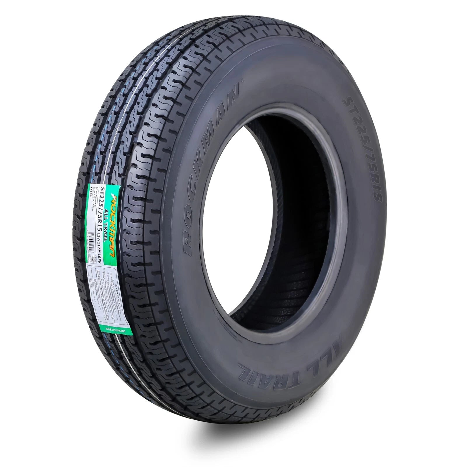 Set of 4 Trailer Tires ST225/75R15 10-Ply LR E 117M Steel Belted Radial