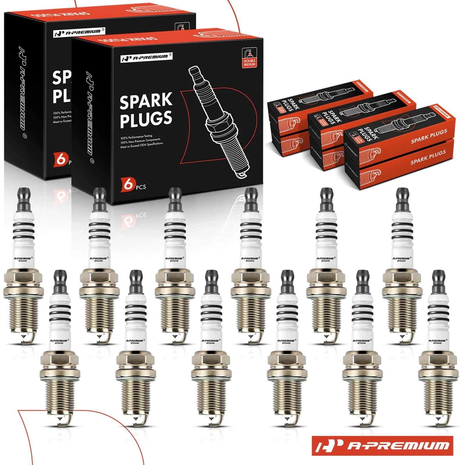 12x Iridium Platinum Spark Plugs for Mercedes-Benz CL600 S600 (2002)
