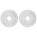 Set of 2 Bosch QuietCast Rear Disc Brake Rotors for Hyundai Accent Kia Rio