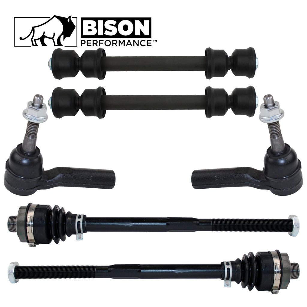 6pc Front Stabilizer Sway Bar Link & Tie Rod Kit for Chevy GMC