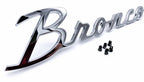Chrome Fender Script Trim Emblems with Clips for 1966–1977 Ford Bronco