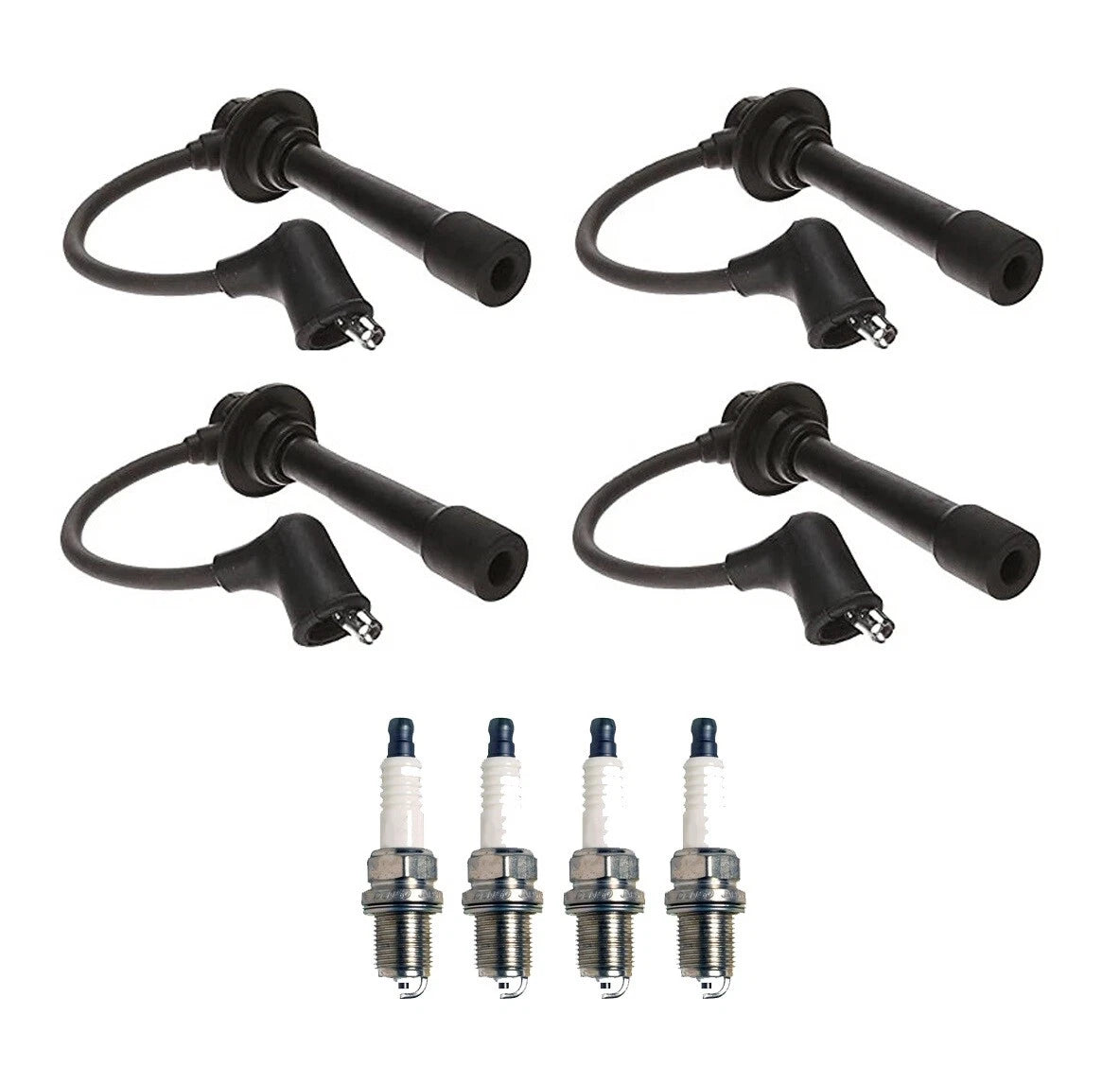 Denso 7mm Wire Set & 4 U-Groove Spark Plugs for Mazda Miata (1990–2005)