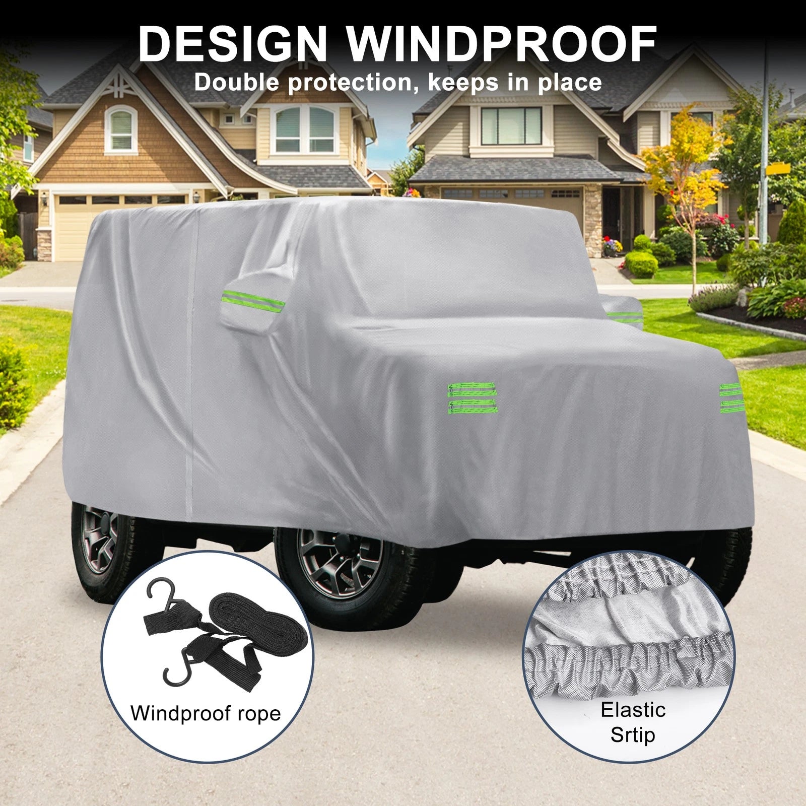 Waterproof Car Cover with Hook for Jimny JB64W/JB74W (385x148x160cm)
