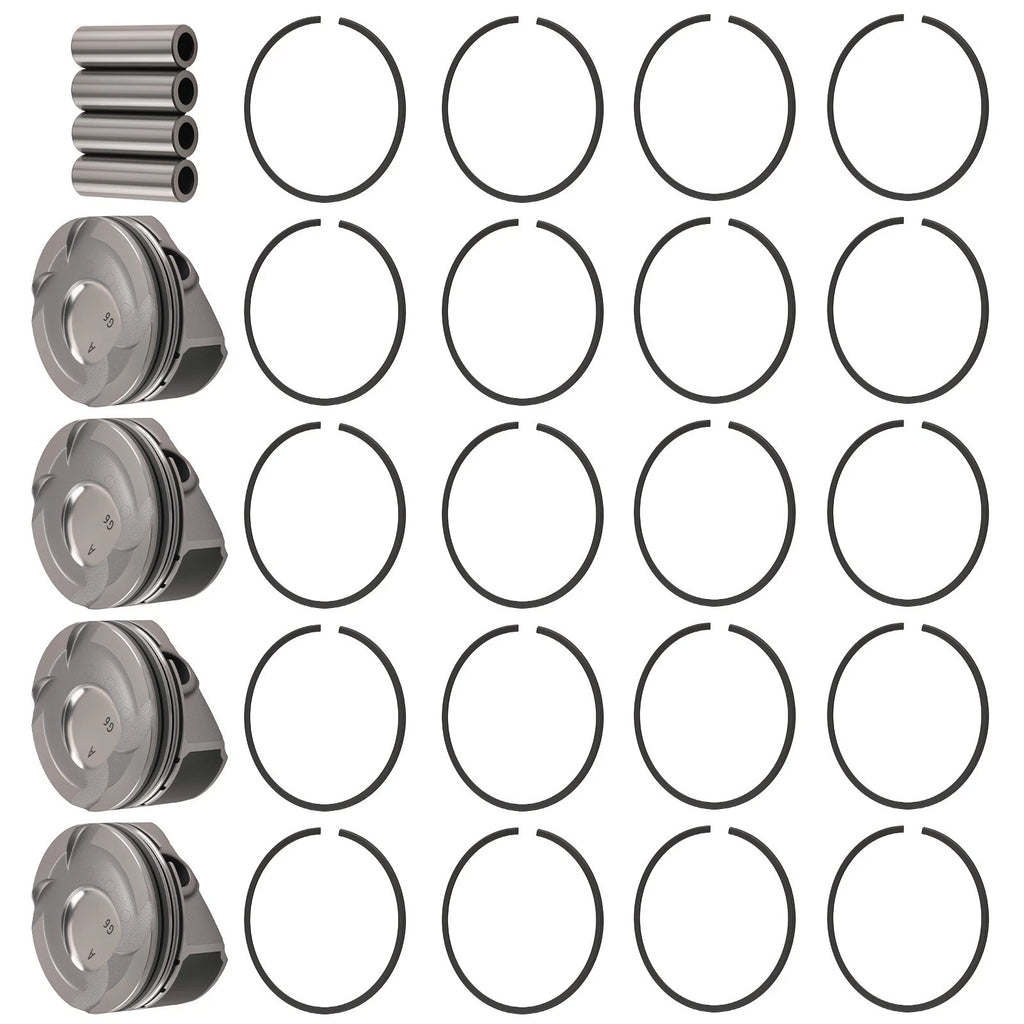 4Pcs Piston & Rings Kit 23041-2B600 for Hyundai Kia Accent Rio 1.6L (2012–2016)