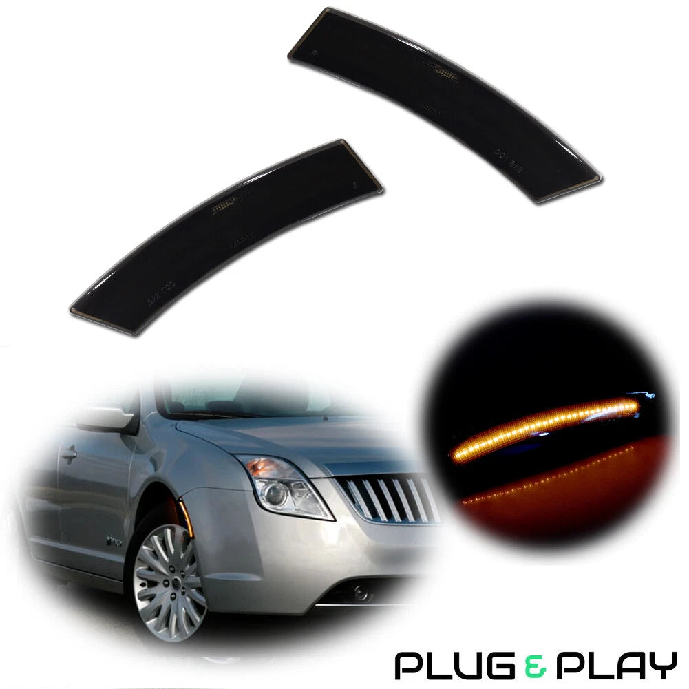 Smoked Amber LED Front Side Marker Lights for Mercury Milan (2010–2012)