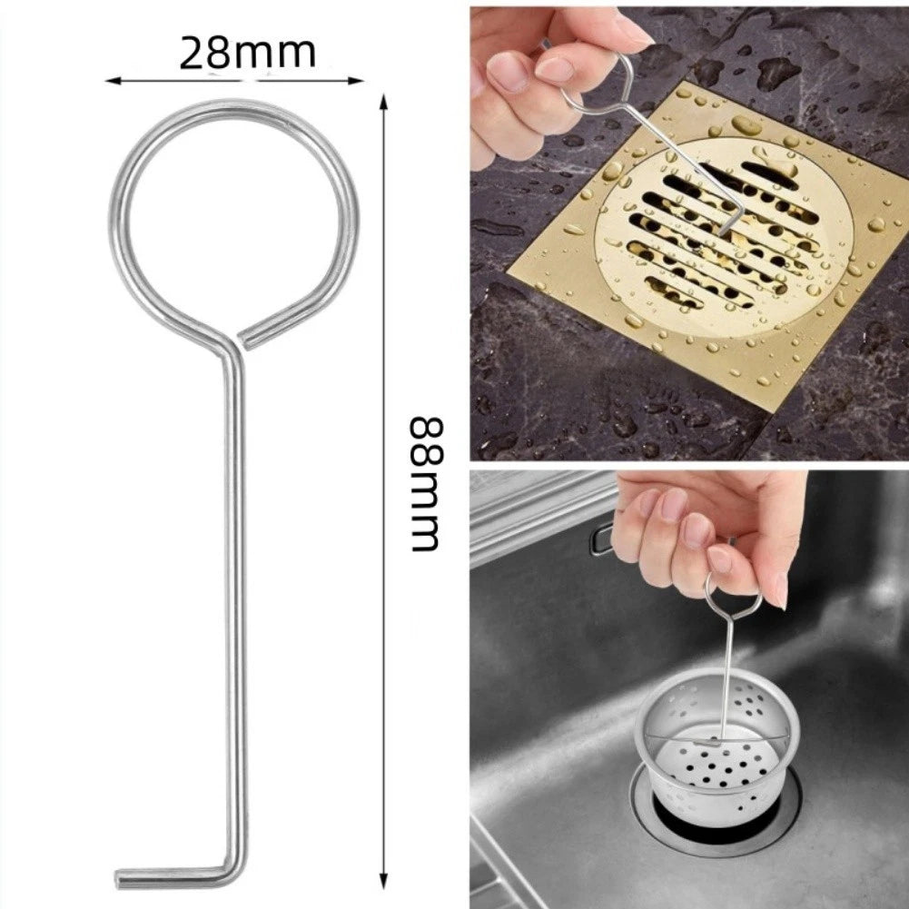 Stainless Steel Drain Removal Tool for Bathroom Floor Strainer