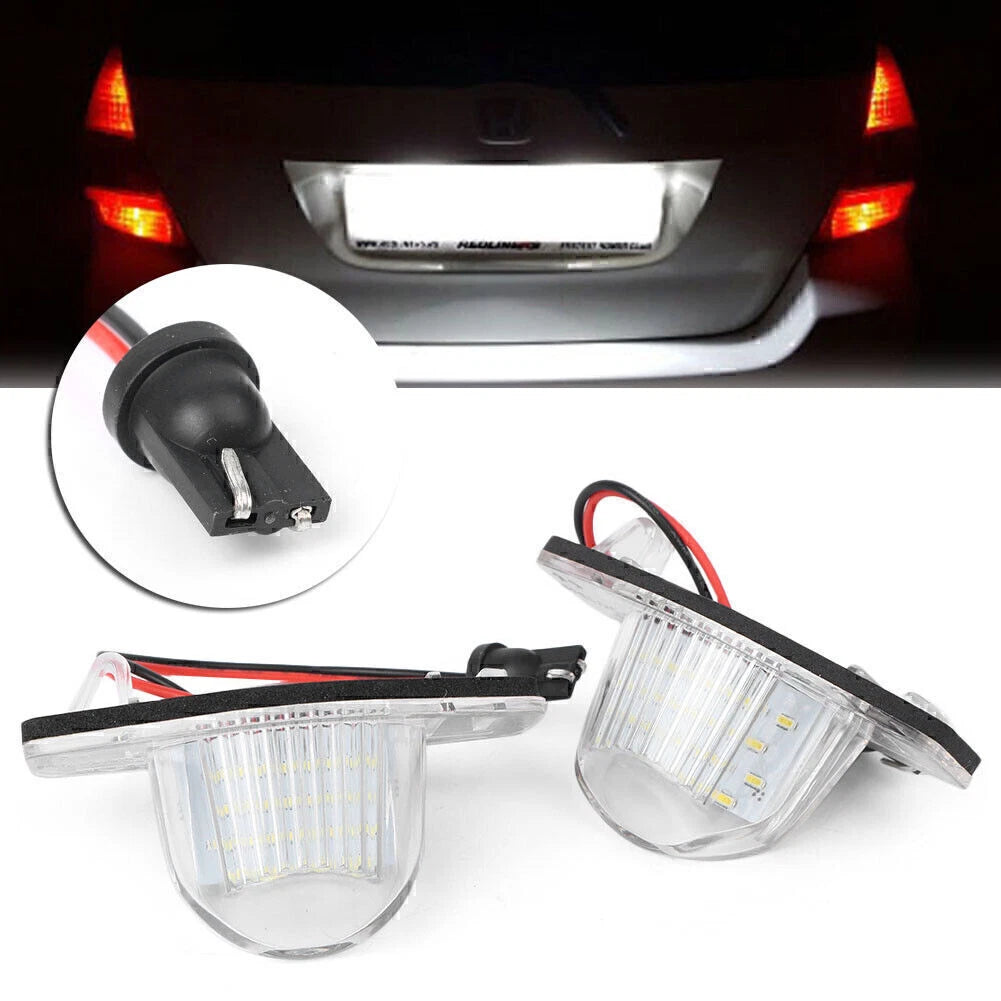 2X LED License Plate Light for Honda Jazz Odyssey Stream CRV FRV (2001–2023)
