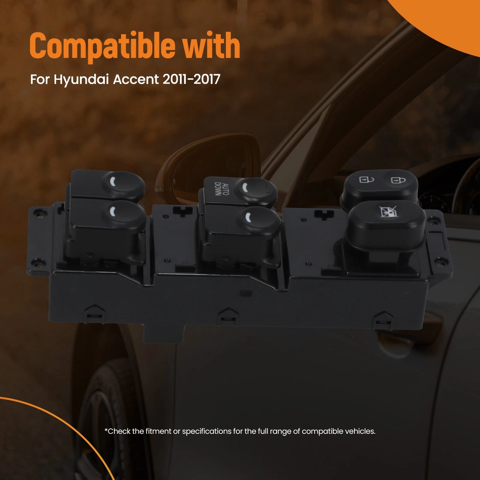 Power Window Control Switch for Hyundai Accent (2011–2017)