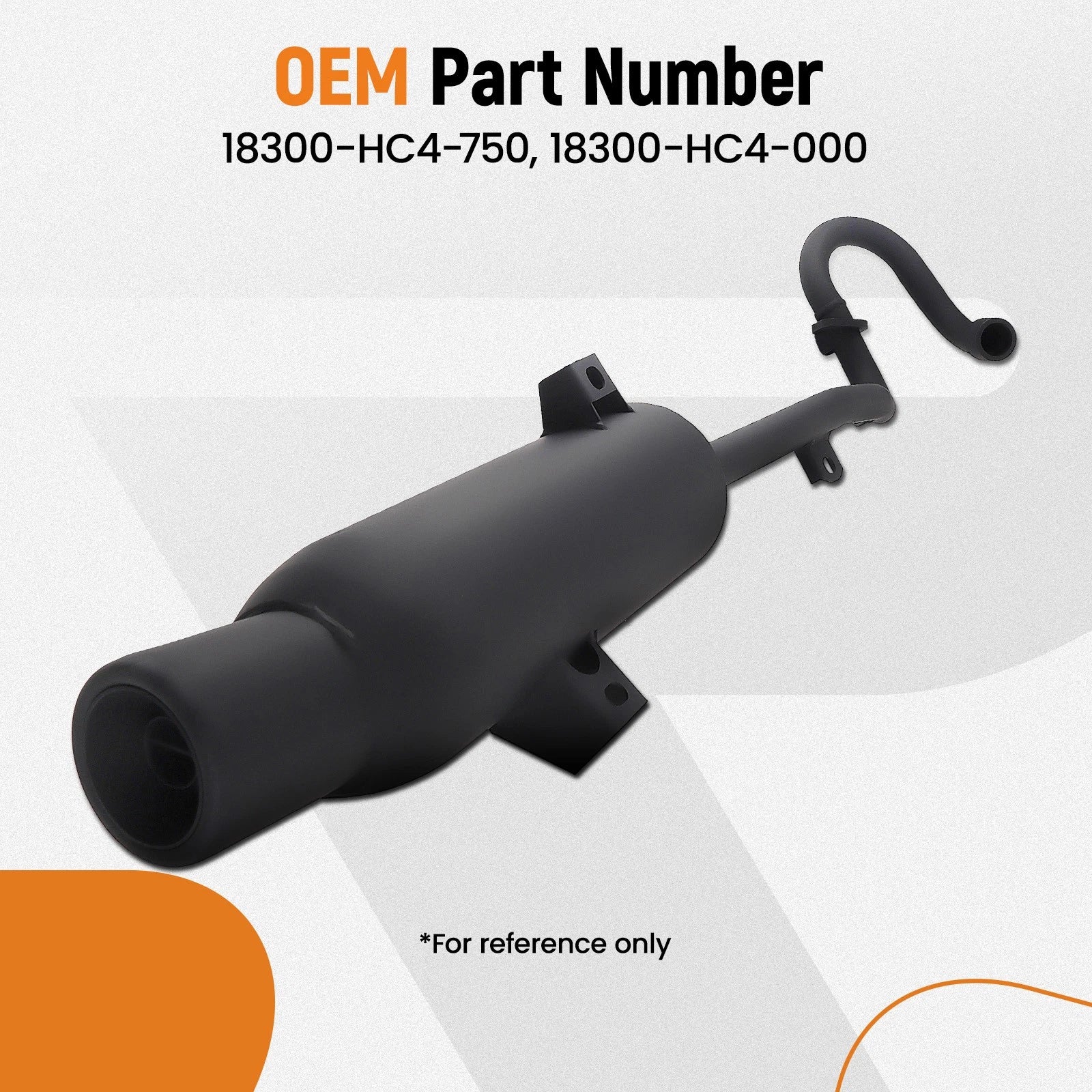 Exhaust Muffler Pipe for Honda TRX300FW FourTrax 300 4X4 (1988–1991) 18300-HC4-750