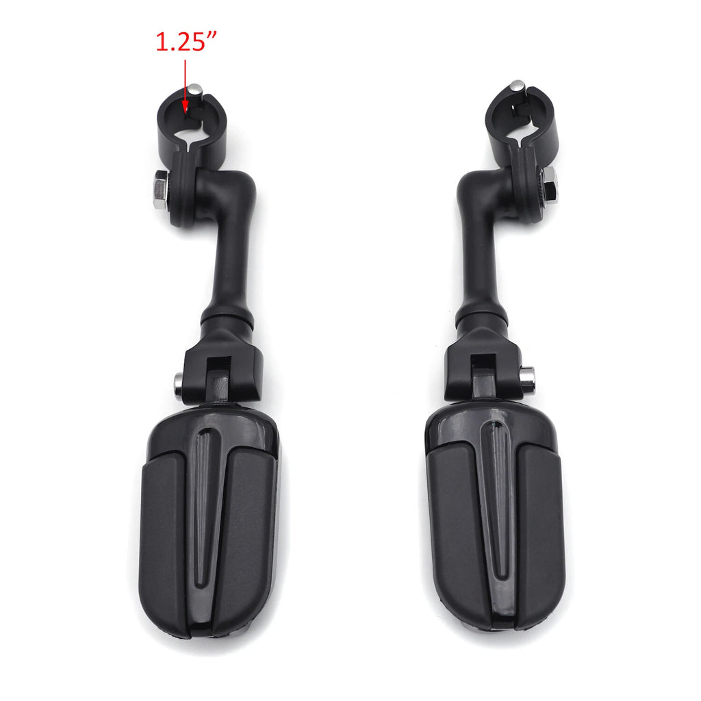 4.5" Black Slipstream Footpegs 1-1/4" for Yamaha Road Star Warrior (2002–2009)