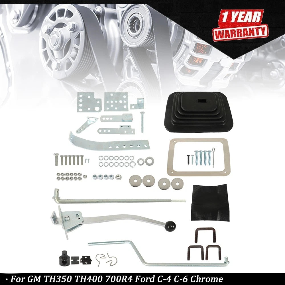 Floor Shifter for GM TH350 TH400 700R4 Ford C-4 (Automatic, Chrome)