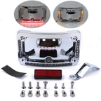 Chrome License Plate Frame Bracket w/ LED for Harley FLSTN (2005–2017)