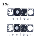 Set of 2 Carburetor Repair Kits for McCulloch Mac 140 130 110 (Walbro K1-MDC)