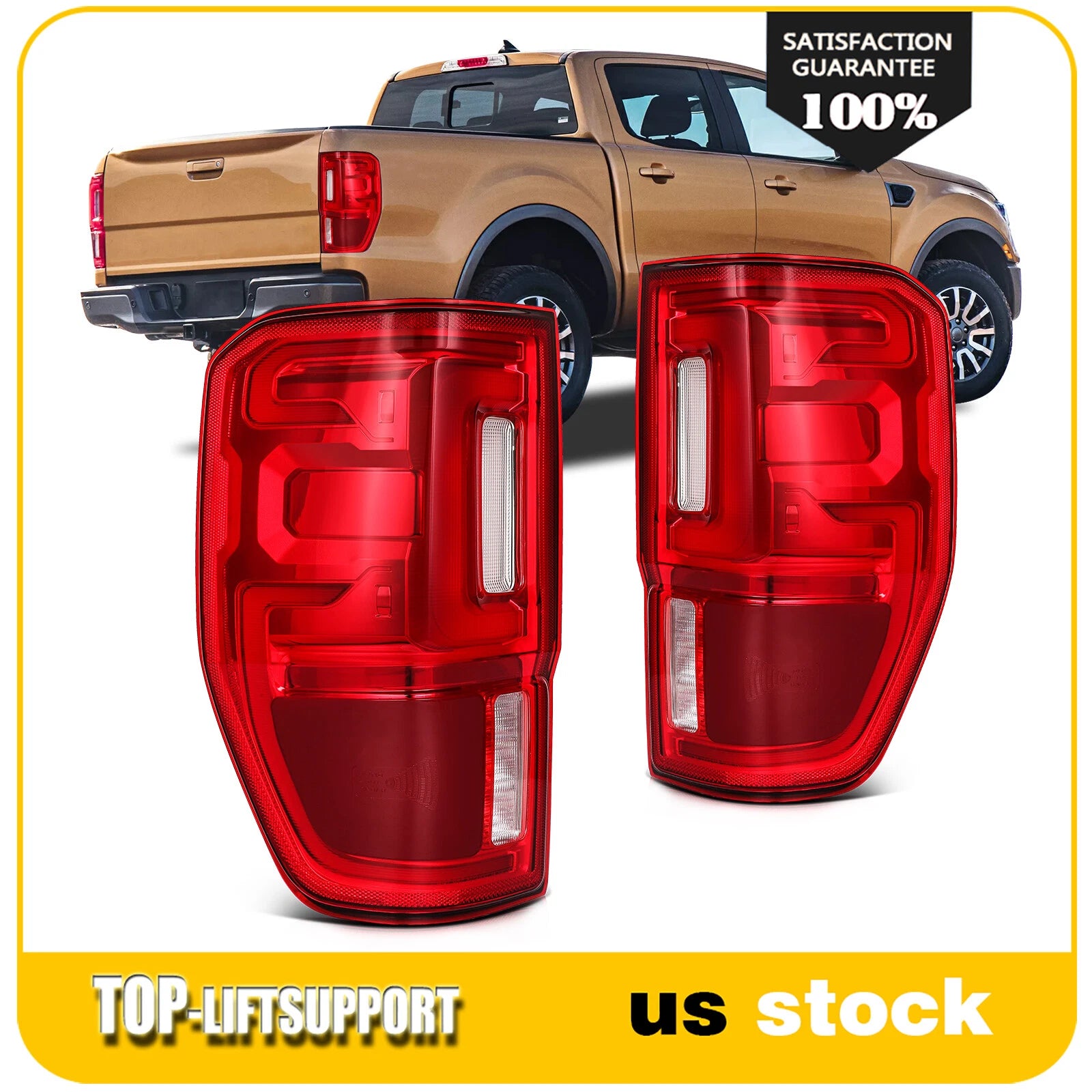 Full LED Tail Light Assembly for Ford Ranger (2019–2023)