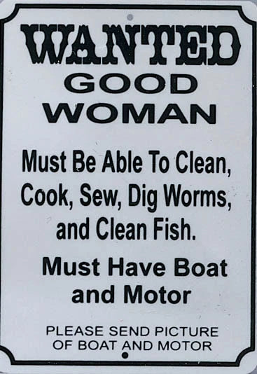 Wanted Good Woman Sign for Man Cave (Plastic)