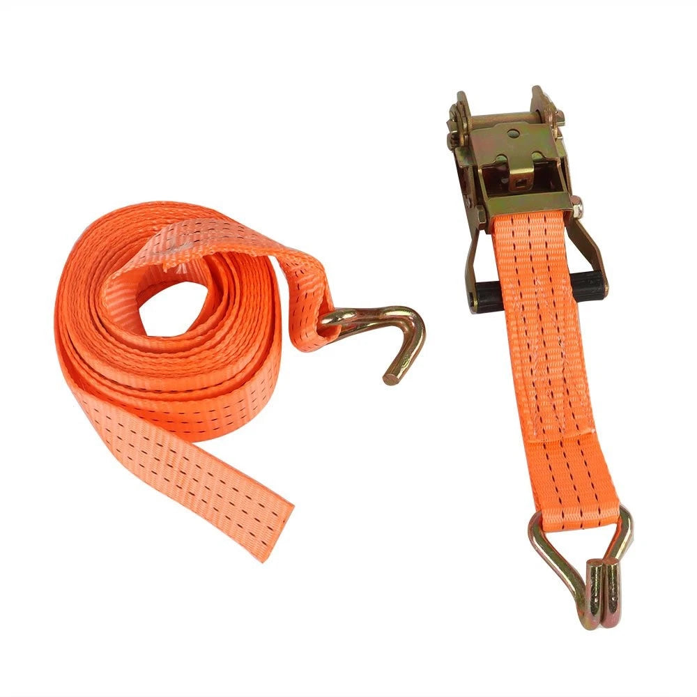 Set of 4 Heavy Duty 1.5" x 15' Ratchet Straps with J Hook