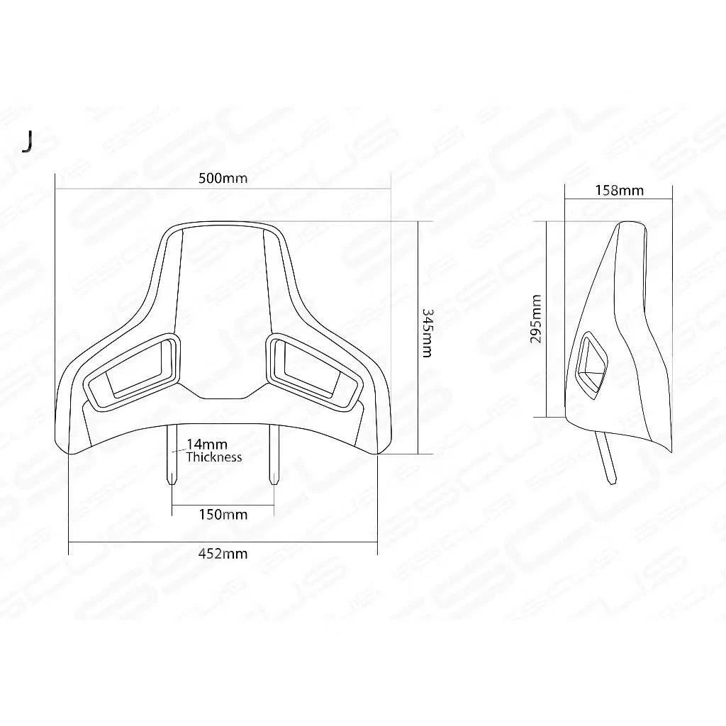 Set of 2 Car Seat Headrests for Make Model