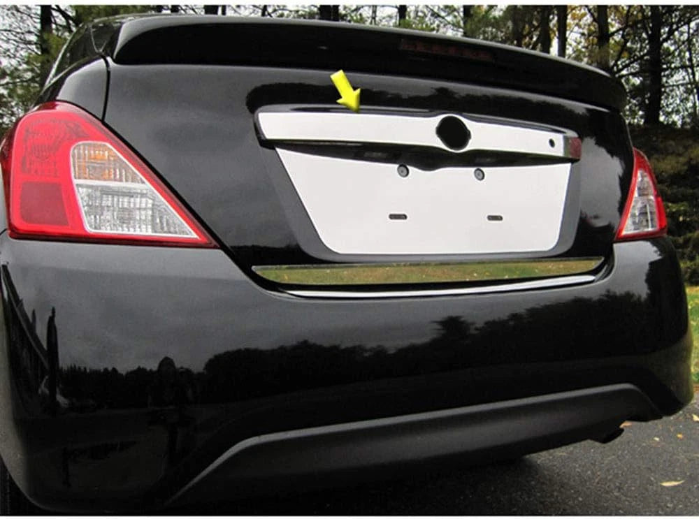 1pc. Luxury FX Stainless Steel Upper License Bar Trim for 2012-2019 Nissan Versa