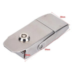 Sliding Door Latch Clip Lockable Stainless Steel with 2 Keys for