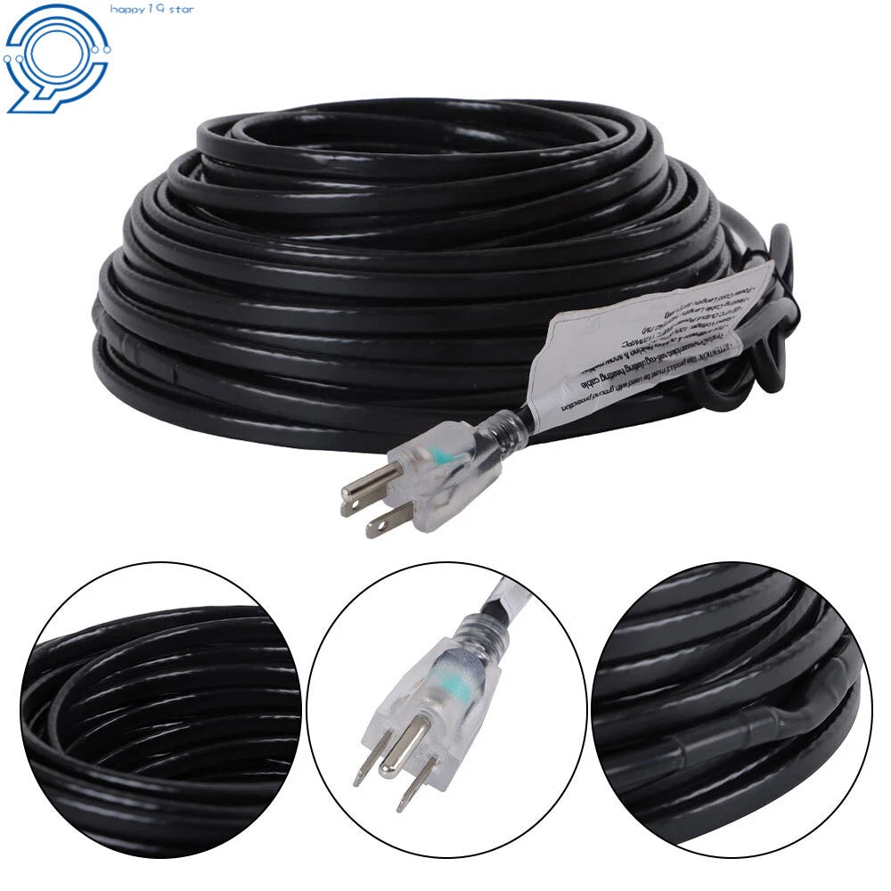 Heat Cable for Roof (140FT) Self-Regulating Pipe De-icing 120V