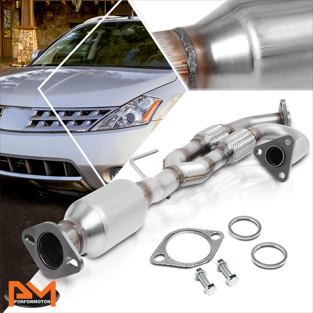 Set of 2 Catalytic Converter Exhaust Flex Pipes for Nissan Murano (2003–2007)
