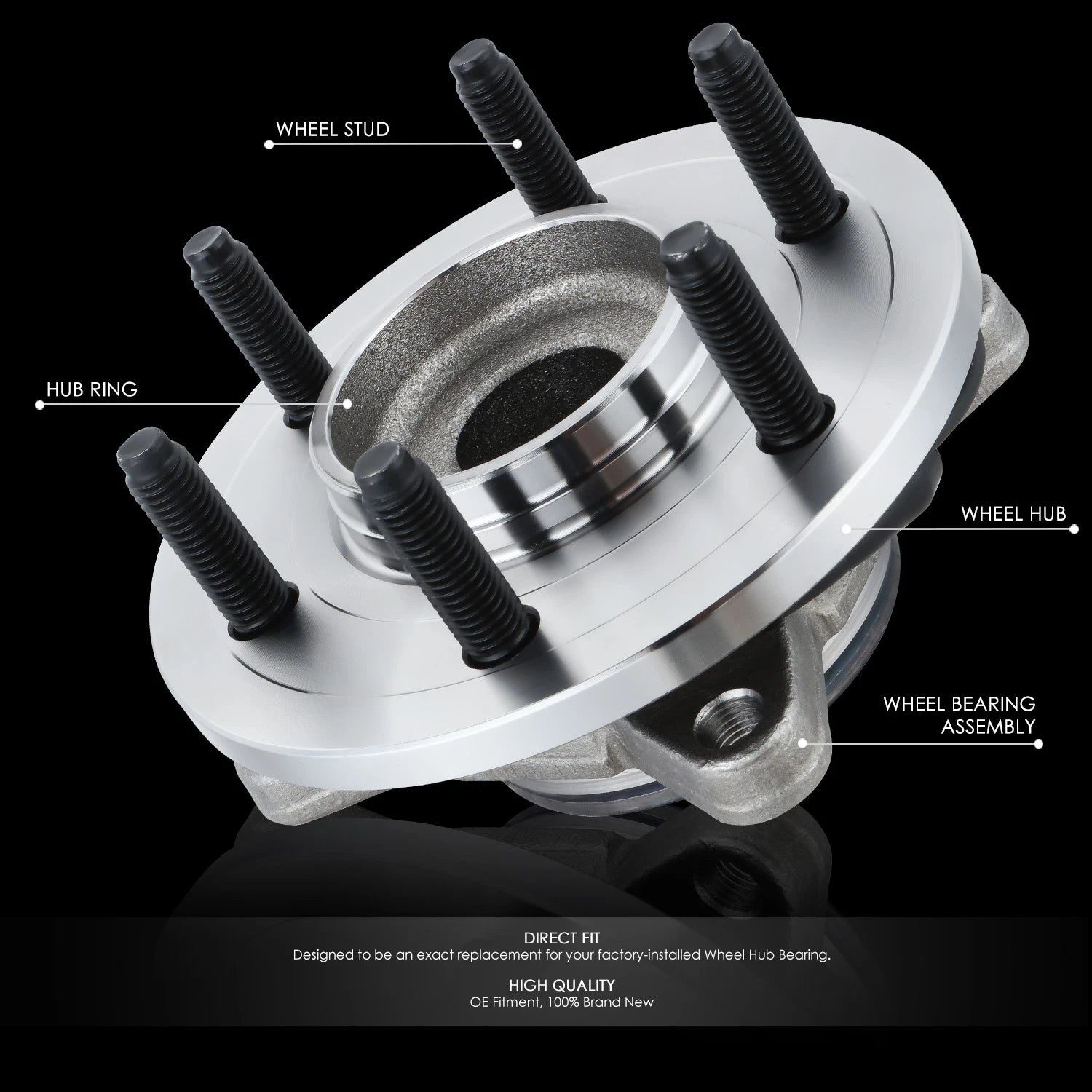 Front Left Right Wheel Bearing & Hub for Ford Expedition Lincoln Navigator (2002–2006)