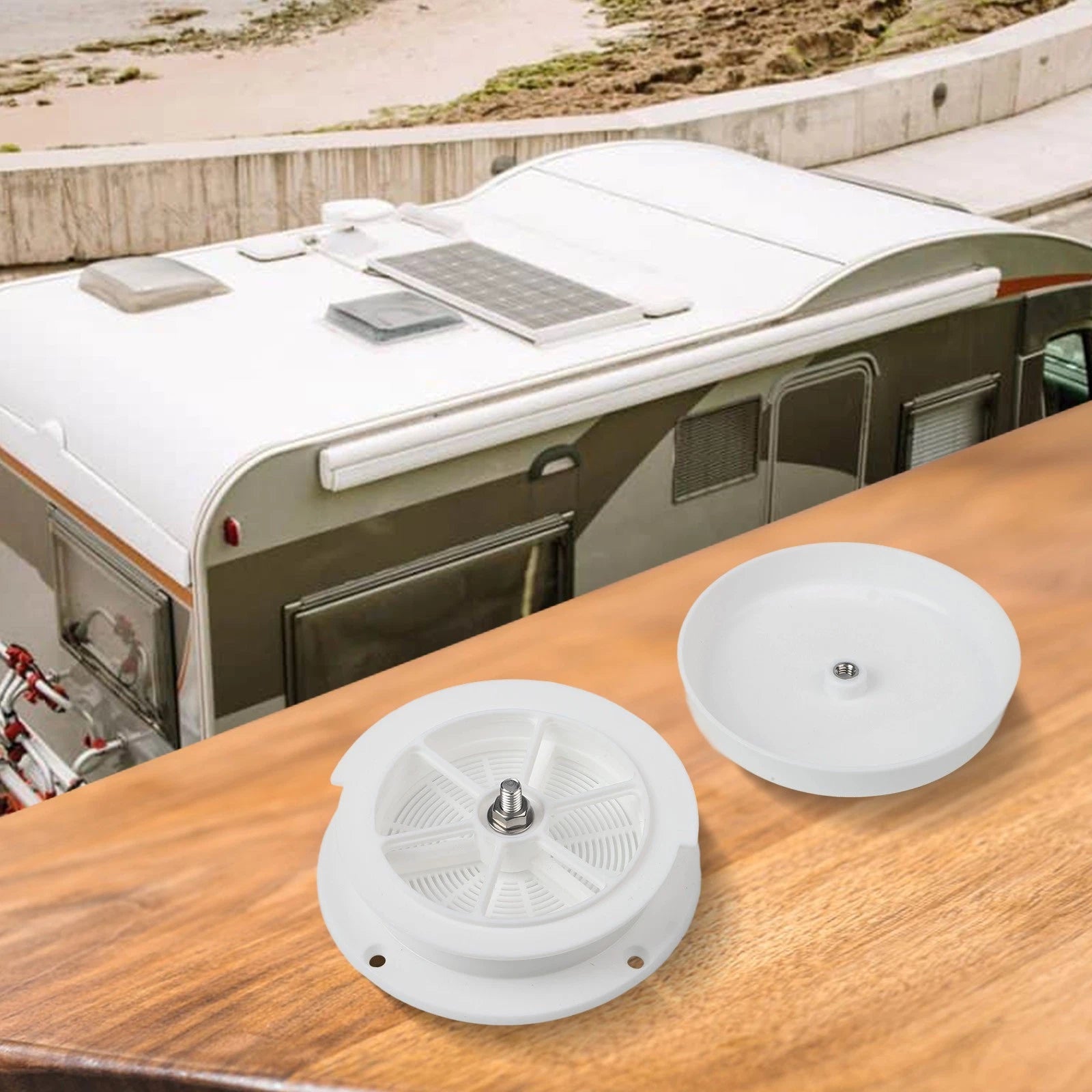 Seamless Fit RV Roof Vent with Water Cover Cap for Trailers & Campers