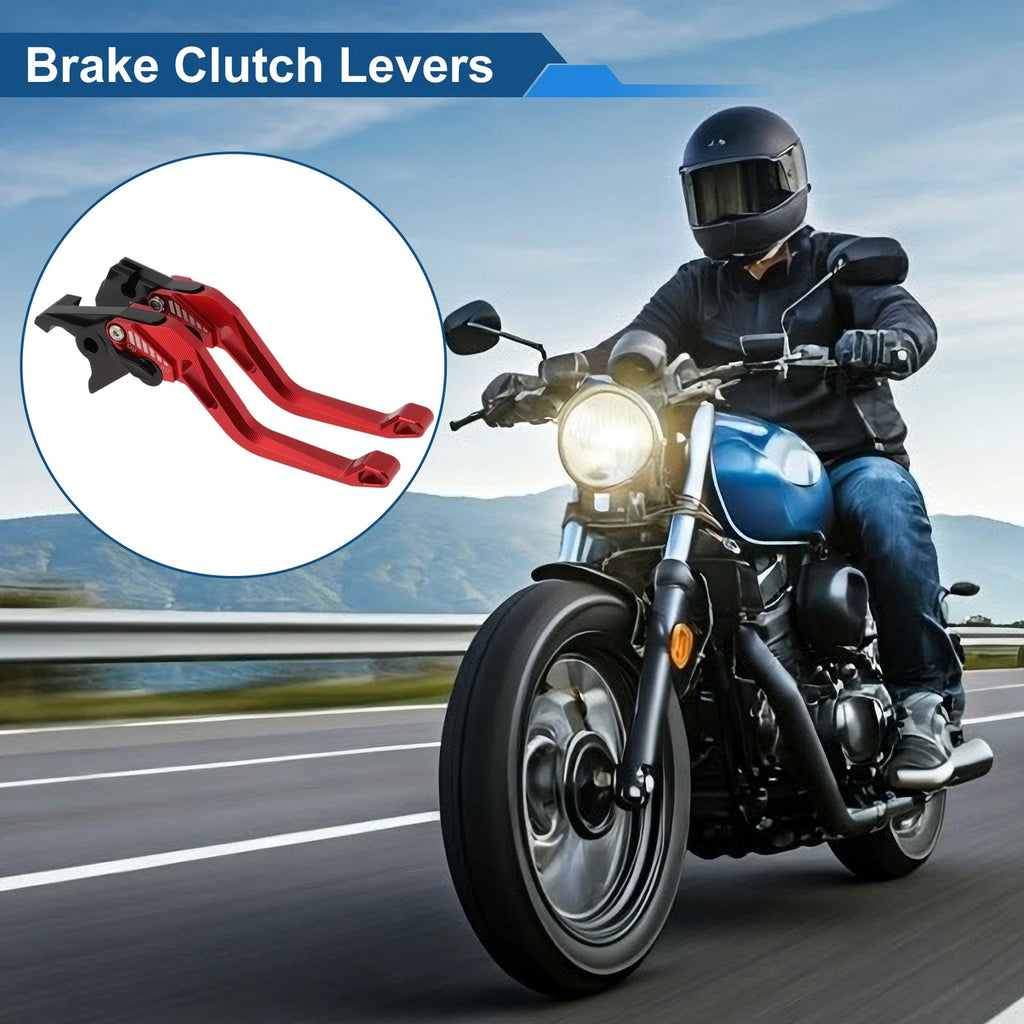 Short Brake Clutch Levers for Suzuki GSX-8S (2023–2025) - Solid Red, 1 Pair