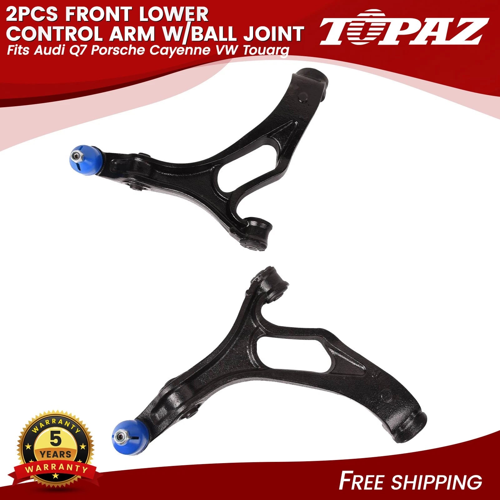 2X Front Lower Control Arms with Ball Joints for Audi Q7 (2007–2015)
