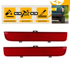 Pair Rear Bumper Reflector Lights for Range Rover L322 (2003–2012) Gray Red