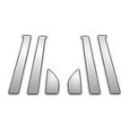 Diamond Grade 6pc Stainless Steel Pillar Post Covers for 09-11 Chevy Aveo Sedan