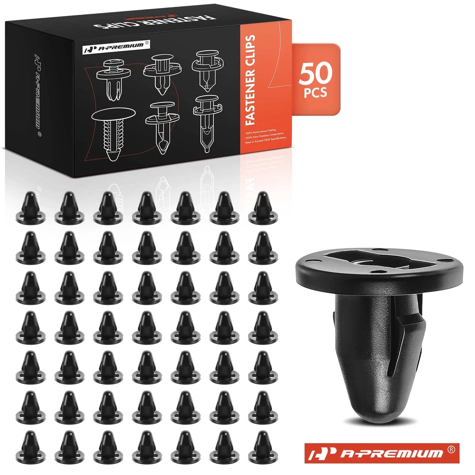 50Pcs Nylon Bumper Cover Grommet Clips for Mitsubishi 
