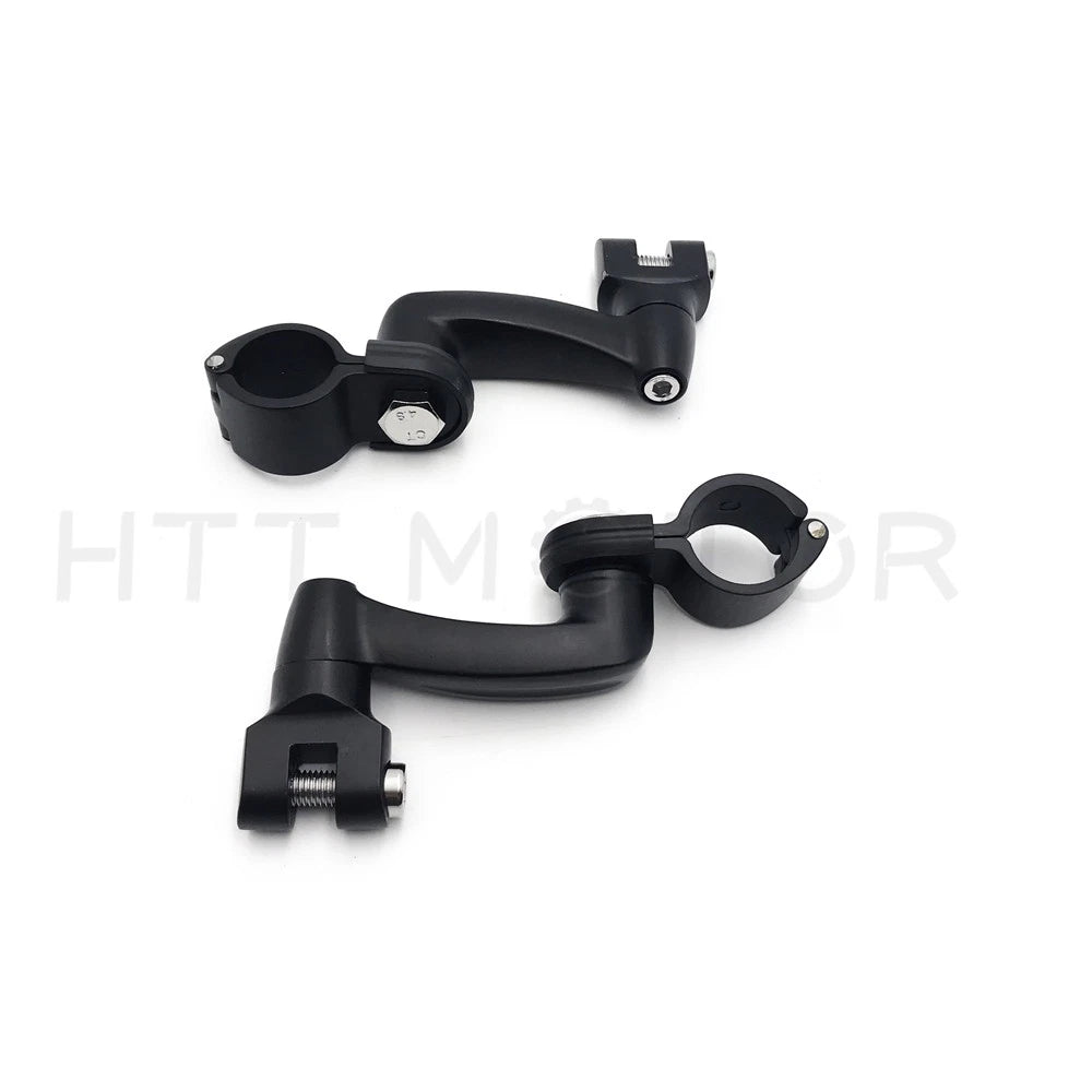Foot Peg Mounting Kit for Harley Honda Yamaha Kawasaki 1.25" Highway Bars