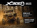 SuperATV X300 Heavy Duty Front Axle for Polaris RZR XP Turbo (2016–2023)