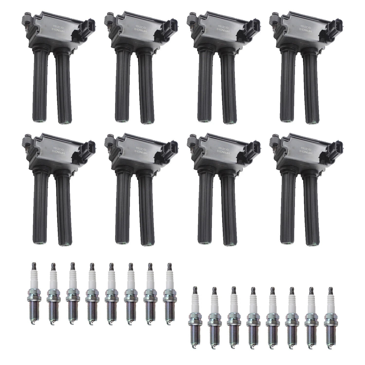 Set of 8 Ignition Coils & 16 NGK Platinum Spark Plugs for Dodge Charger Ram 1500 (2009–2023)