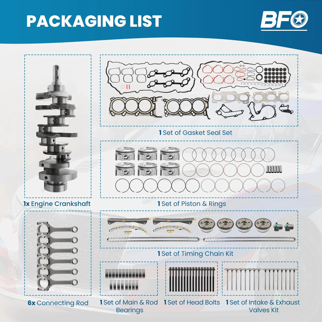 Engine Rebuild Overhaul Kit for Hyundai Kia 3.3L (G6DH)
