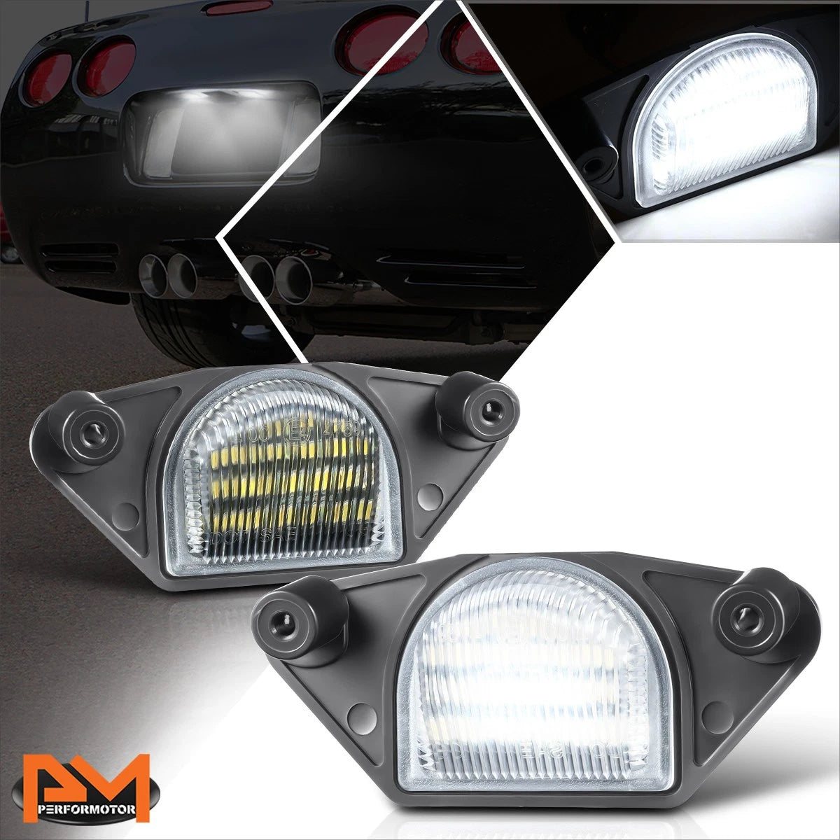 Nuvision LED License Plate Lights for Chevy Corvette/Pontiac Grand Prix (1985–2013)