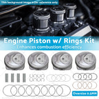Oversize 0.50MM Piston & Rings Kit for Kia Hyundai Sonata (2011–2019)