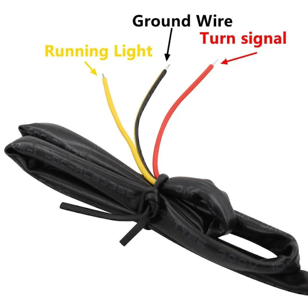 Mini LED Rear Turn Signal Light Orange Lens for Harley