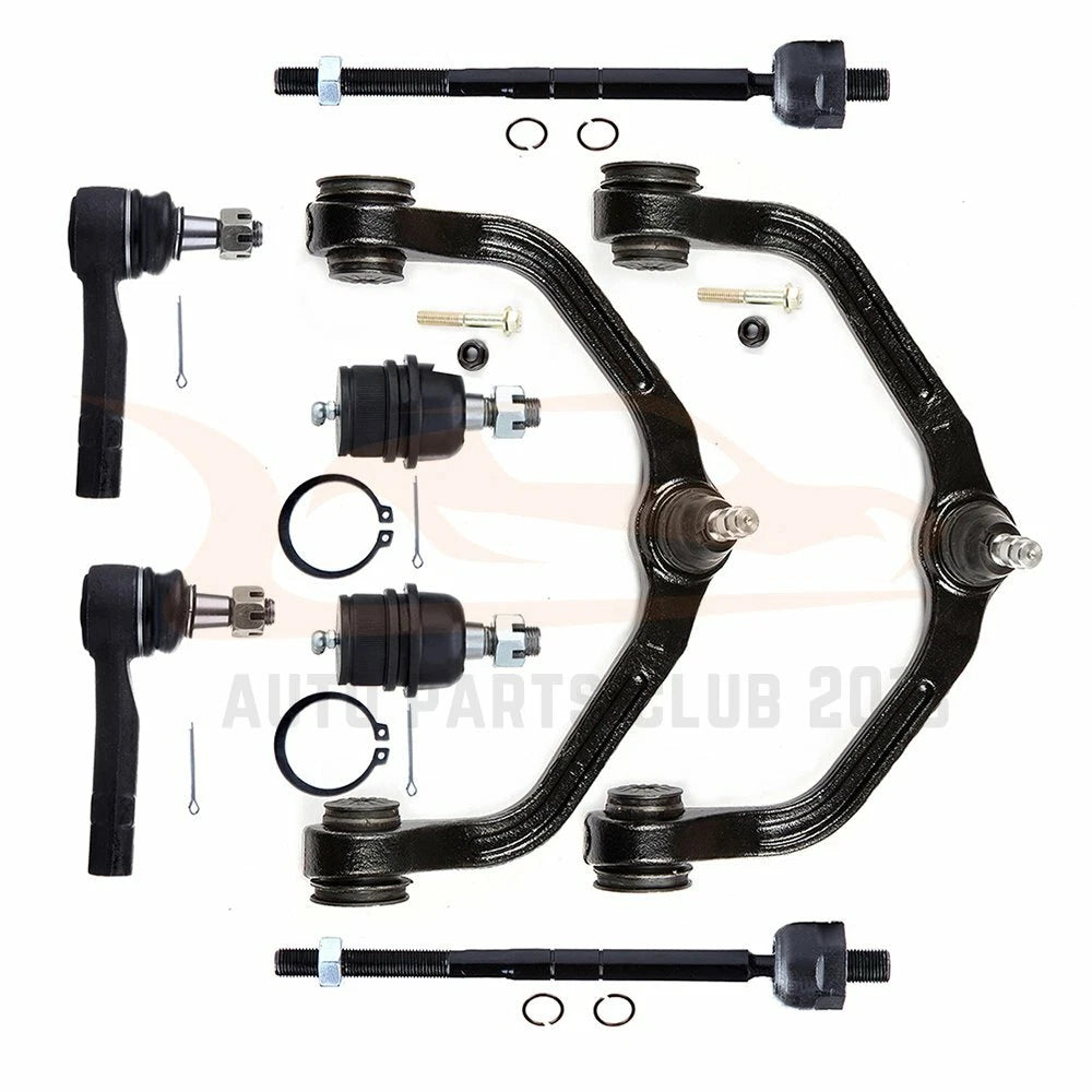 Set of 8 Front Upper Control Arm & Ball Joint Tie Rod for Ford Ranger (1998–2011)