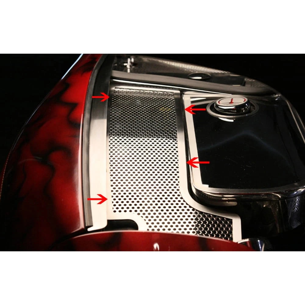 Perforated Stainless Steel Inner Fender Accent Plates for 1997-04 Chevy Corvette